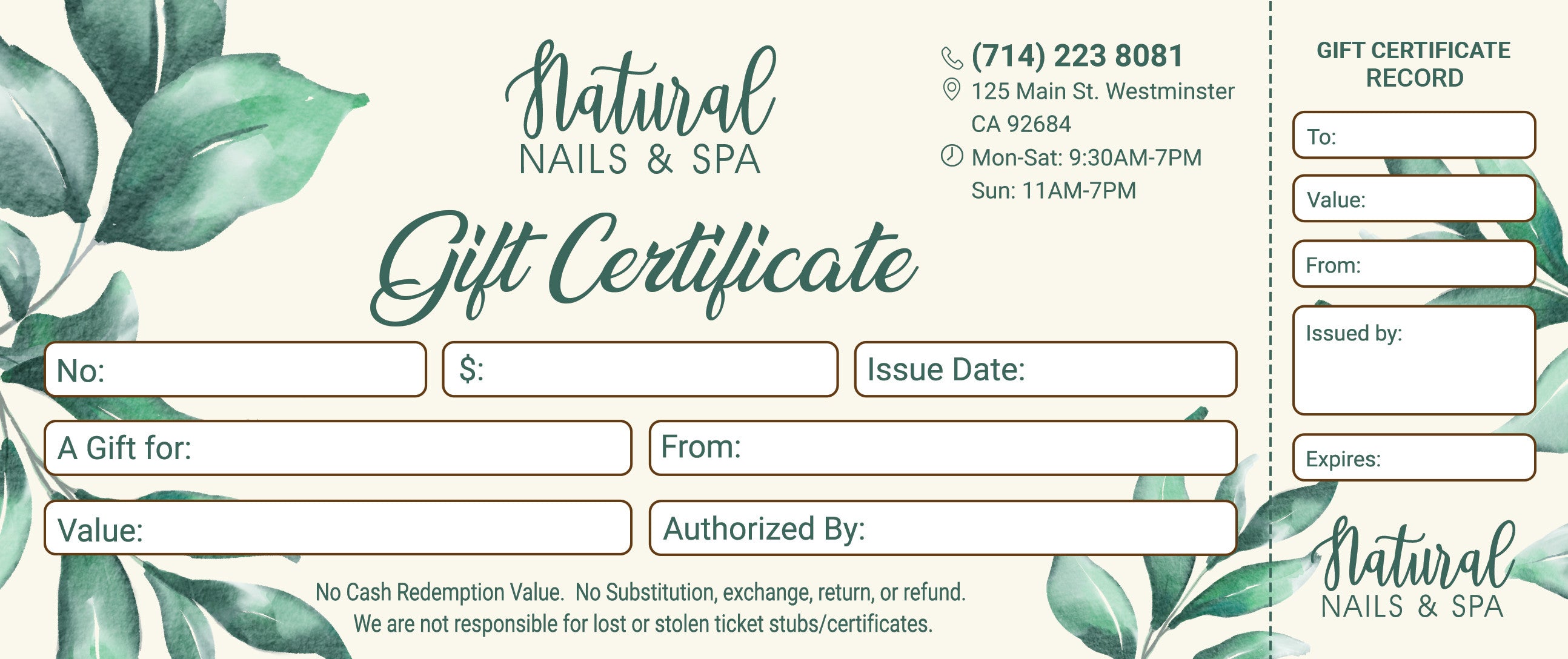 Gift Certificate - 368