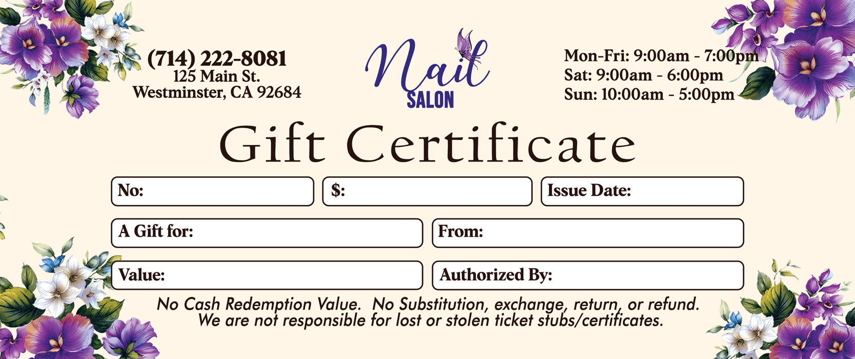 Gift Certificate without Stub - 04