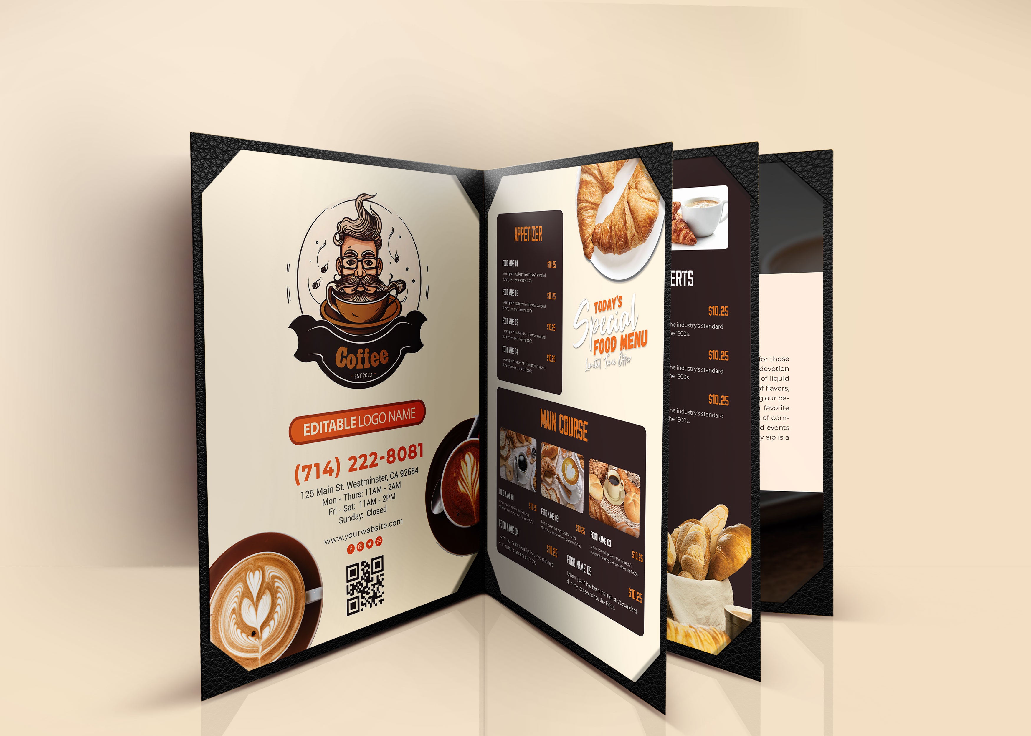 Restaurant 4 Page Menu 8.5x11 - 16