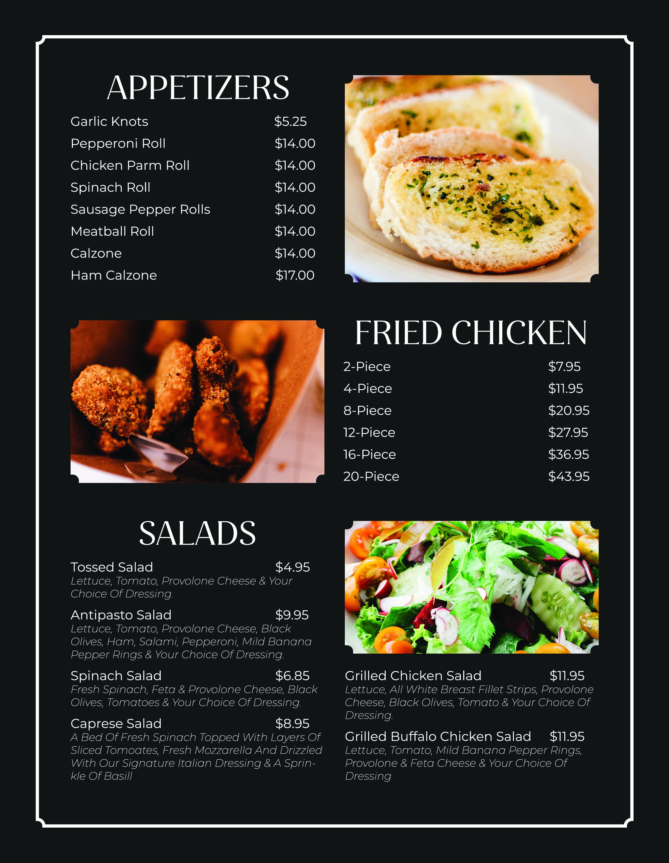 Restaurant 4 Page Menu 8.5x11 - 24