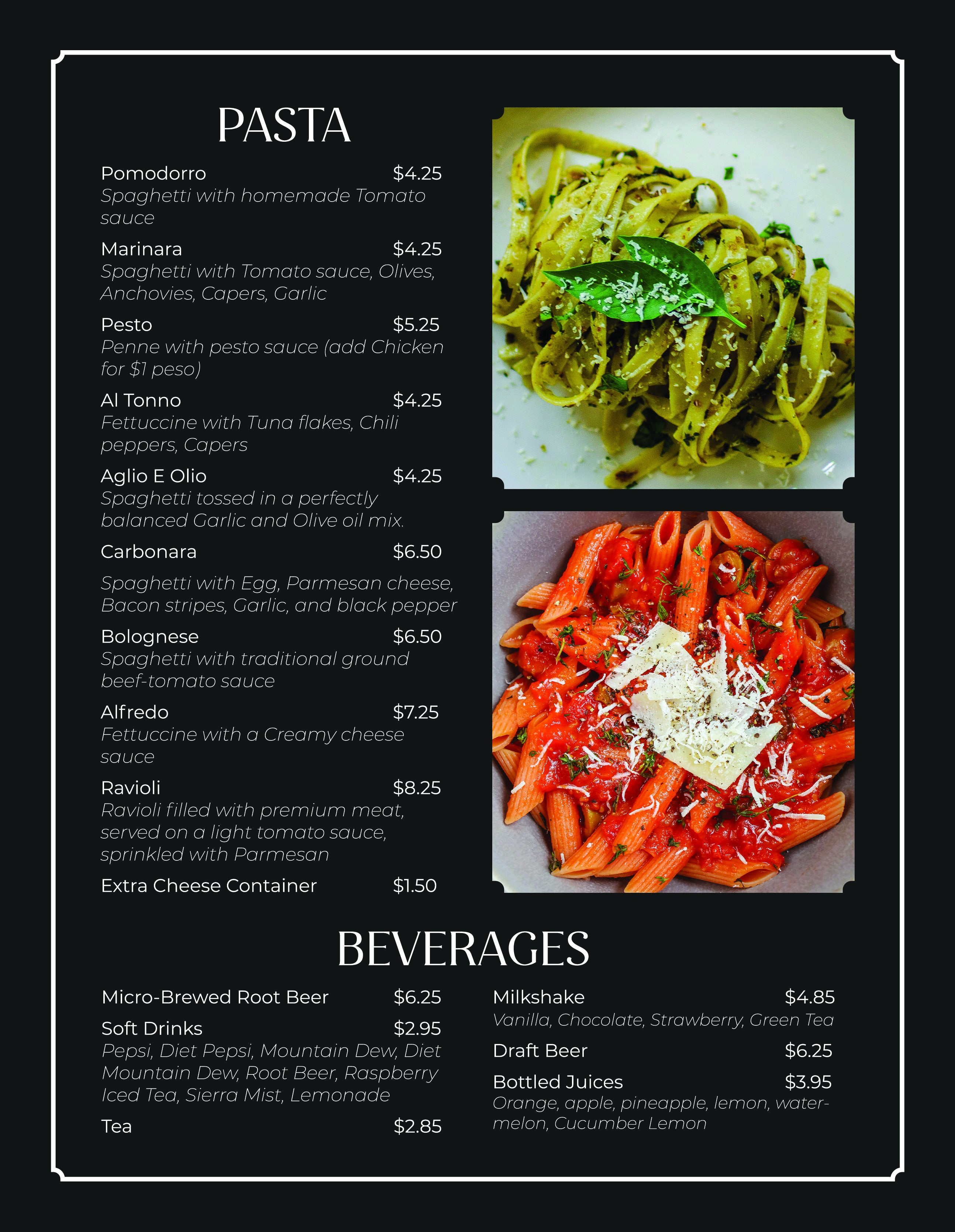 Restaurant 4 Page Menu 8.5x11 - 24