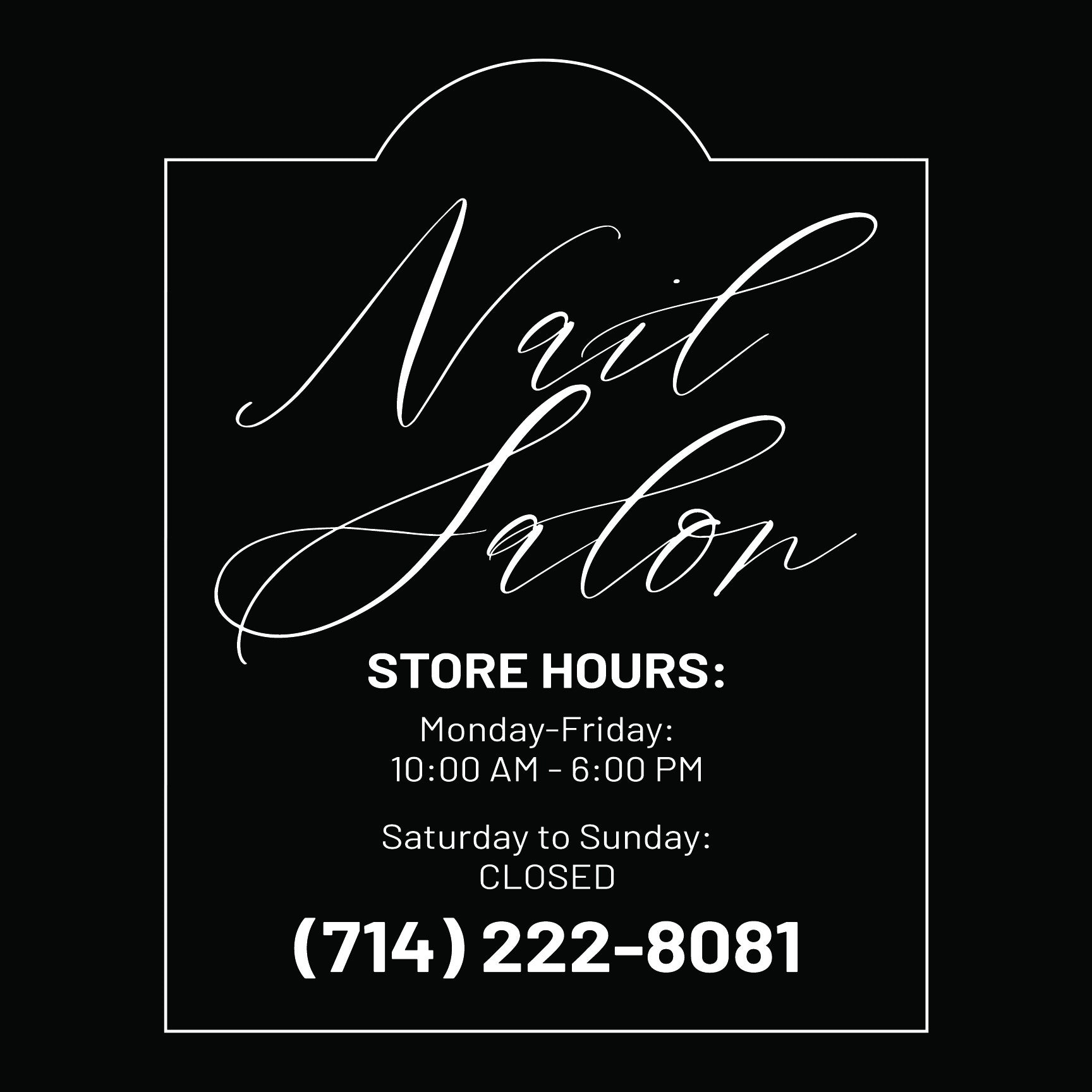 Store Hour Decal - 17