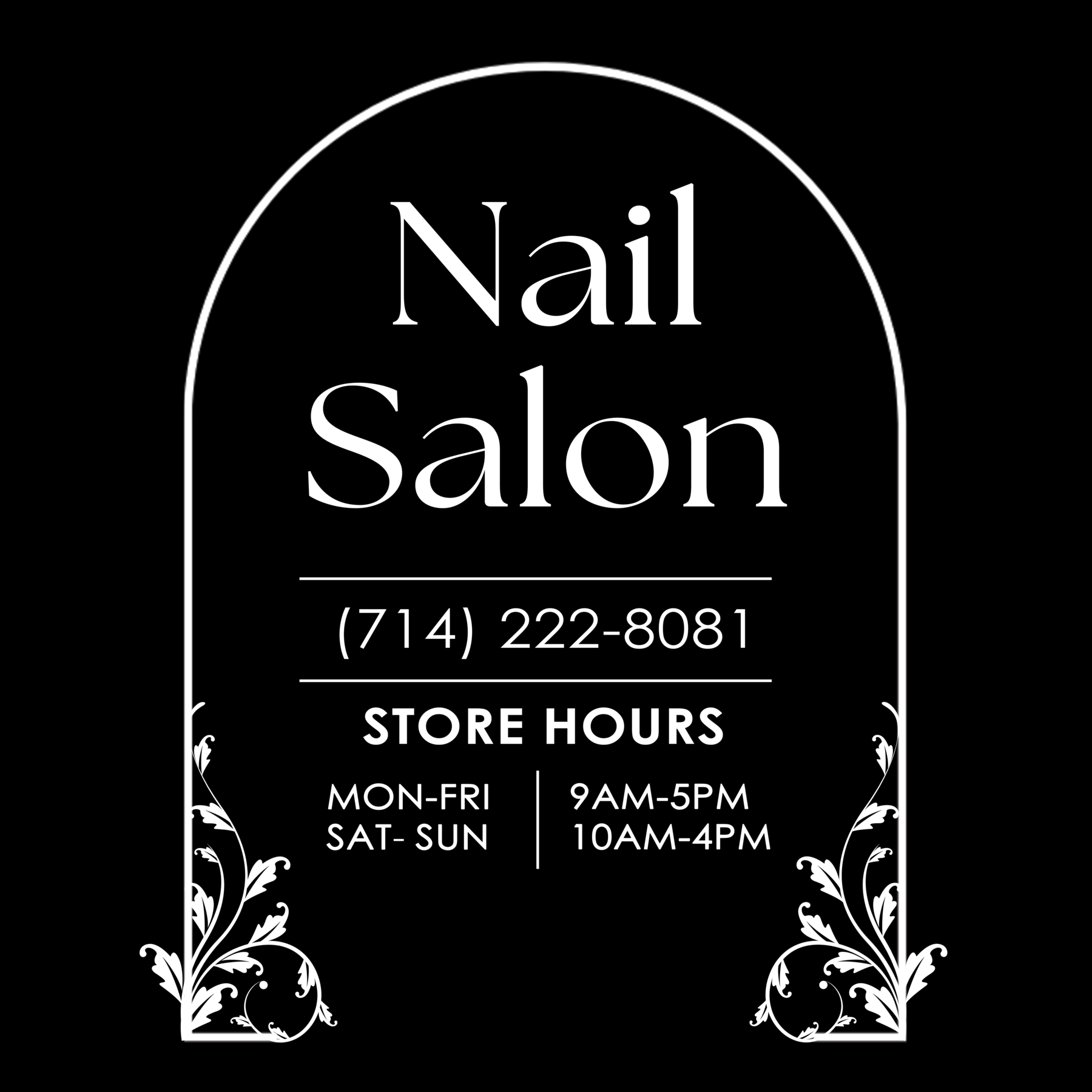 Store Hour Decal - 38