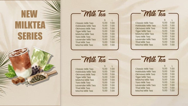 Restaurant TV Price List - 08