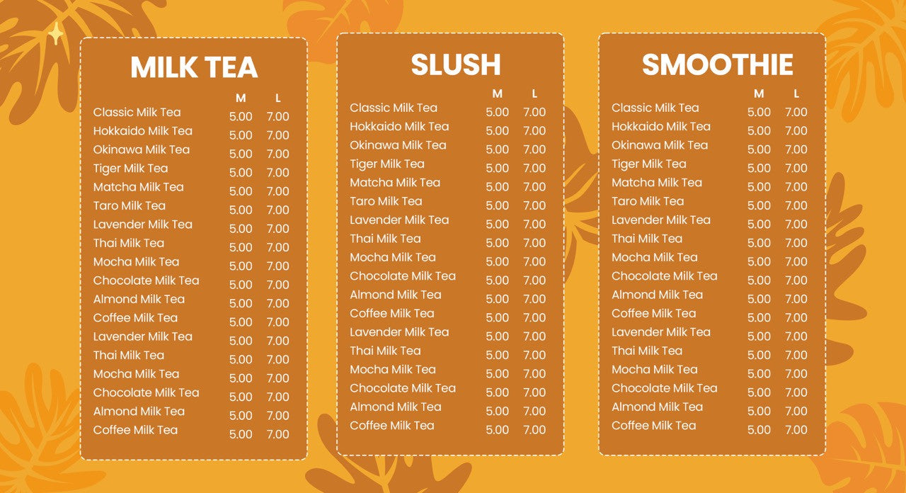 Restaurant TV Price List - 29