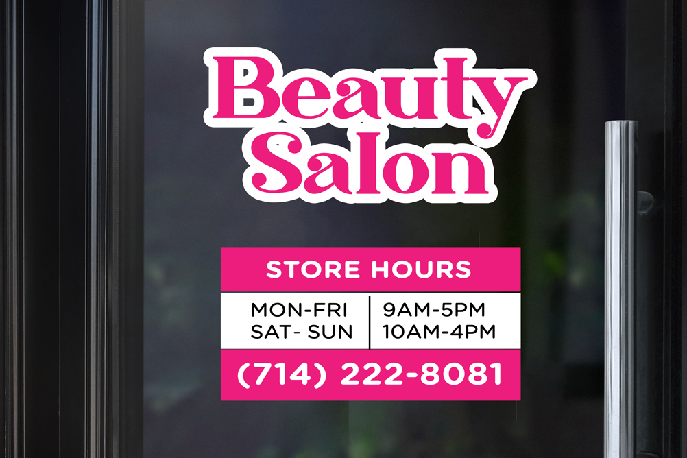 Store Hour Decal - 52