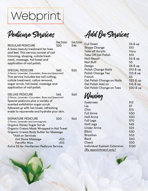 2 Page Menu 8.5x11 - 12